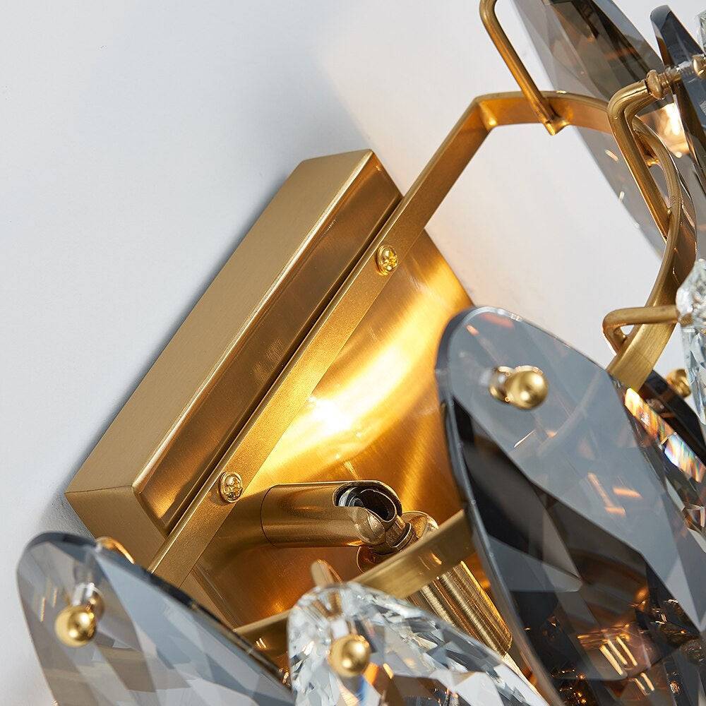 Lazoy Crystal Wall Sconce 12"H-Sylvia Space