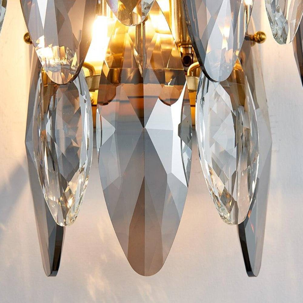 Lazoy Crystal Wall Sconce 12"H-Sylvia Space