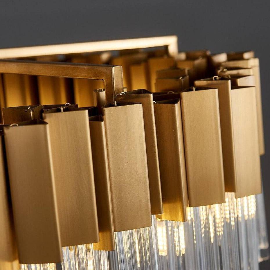 Milanoy Brushed Gold Chandelier for Dining Room-Sylvia Space