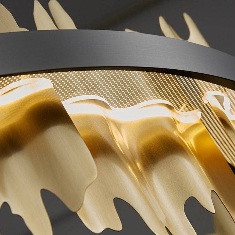 Glory Brushed Round Chandelier-Sylvia Space