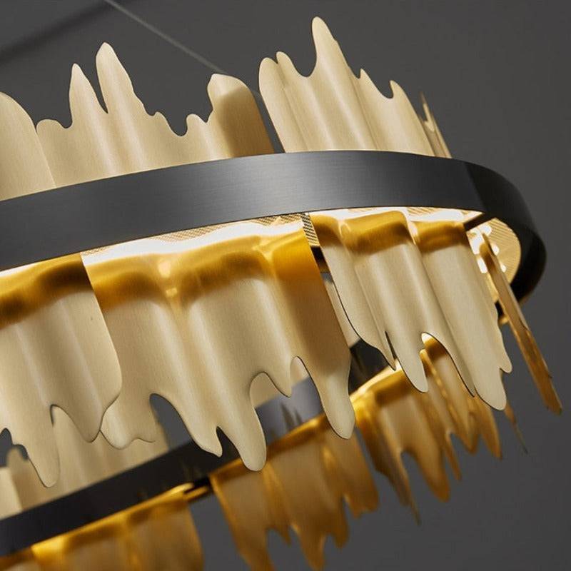Glory Brushed Round Chandelier-Sylvia Space