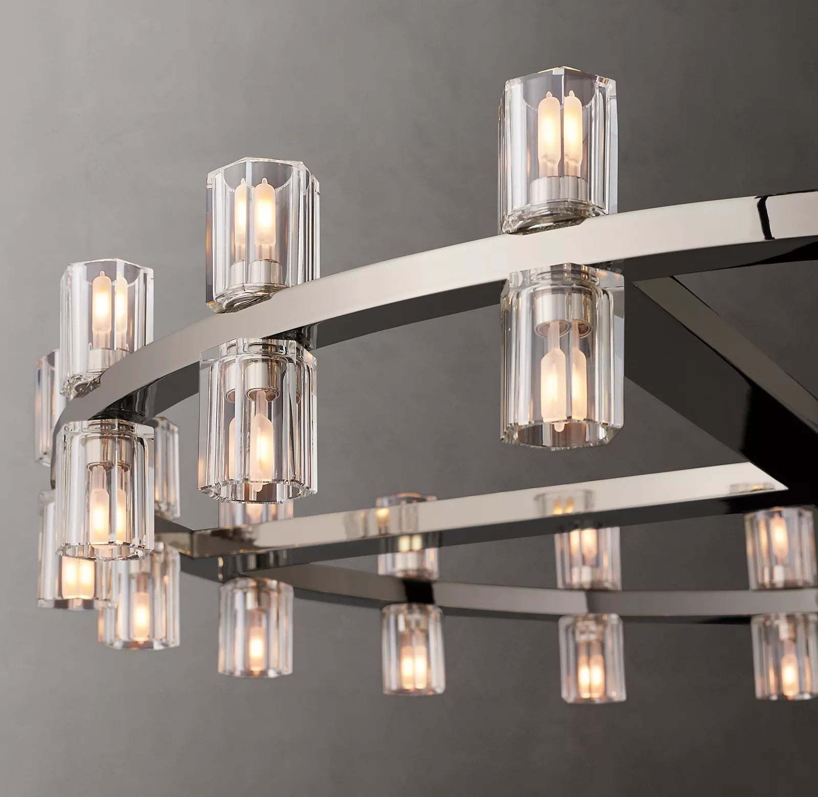 Arcardes Led Round Chandelier For Crystal Cup 36"
