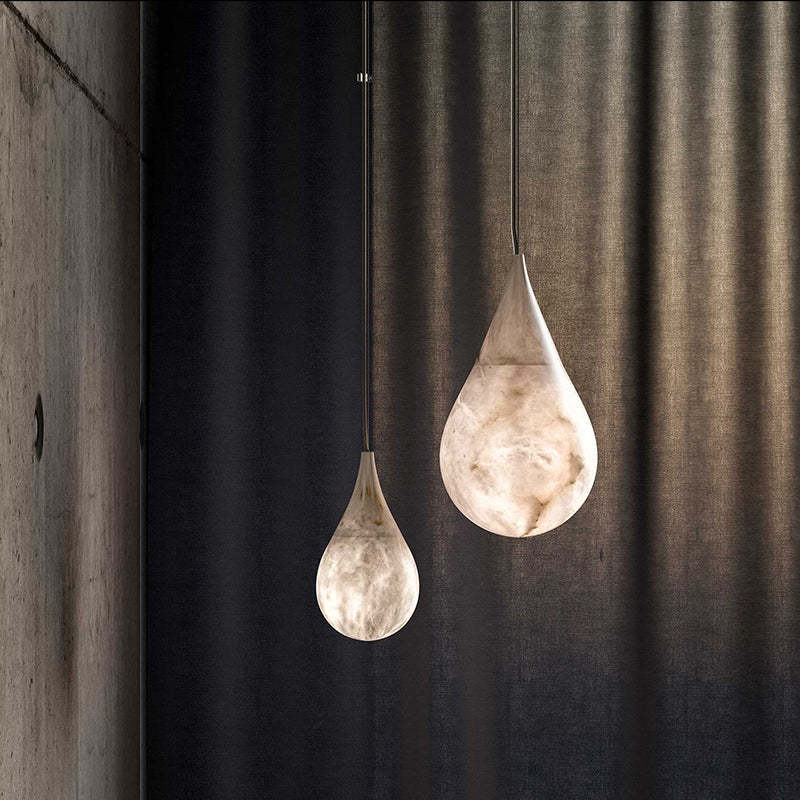 Loreley Teardrop Alabaster Pendant, Kitchen Island Pendant Lighting