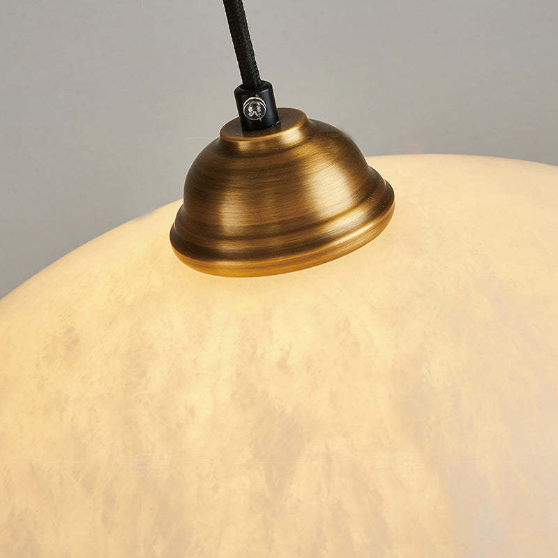Marble Lorry Round Pendant Light For hat lampshade-Sylvia Space
