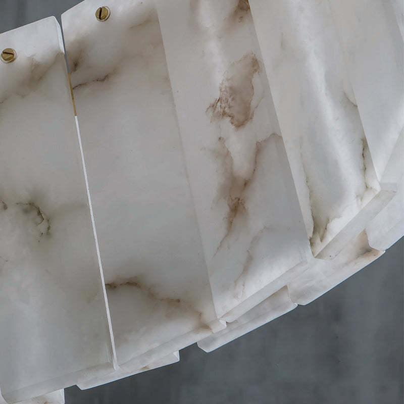 Marble Lorry 2-Tier Round Chandelier-Sylvia Space