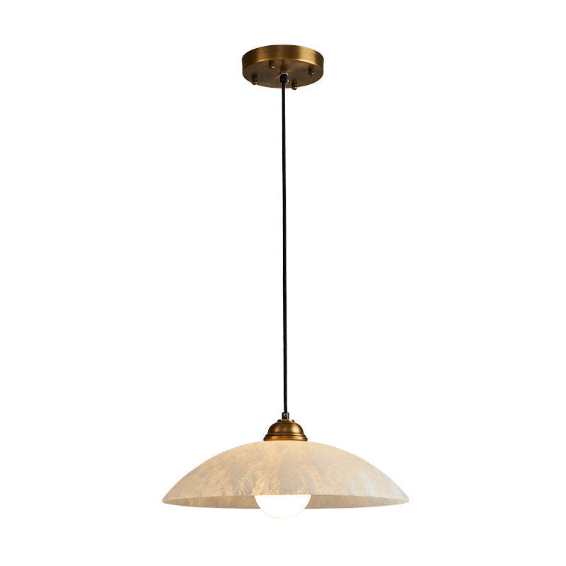 Marble Lorry Round Pendant Light For hat lampshade-Sylvia Space