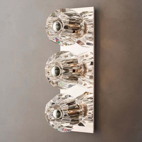 Bouble De Crystal Glass Linear Wall Sconce-Sylvia Space