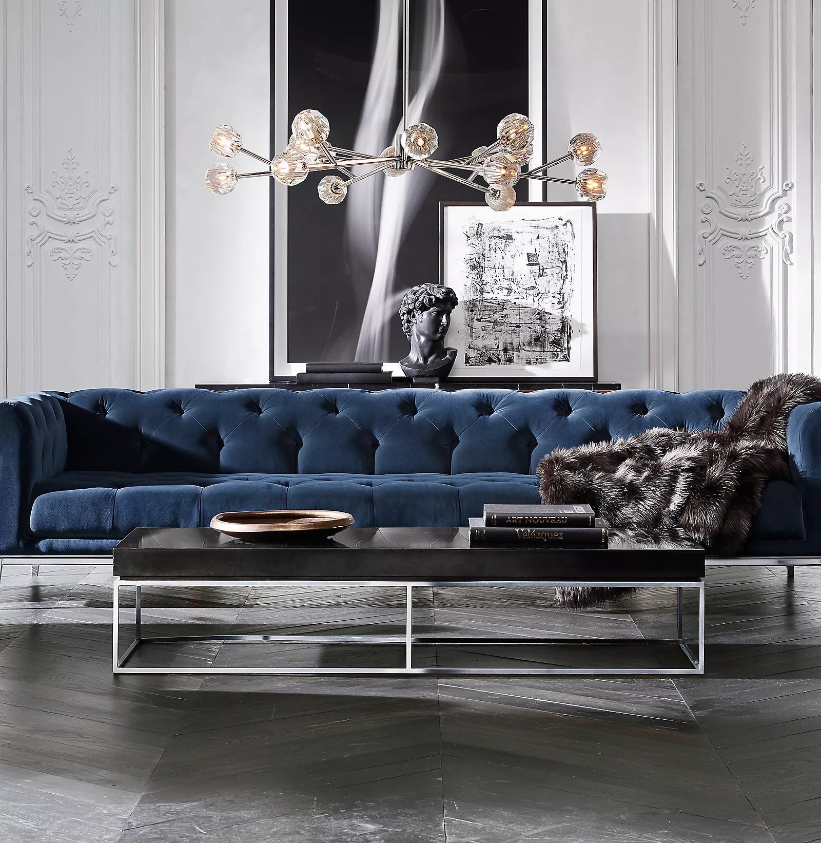 Bouble De Crystal Round Chandelier 60"