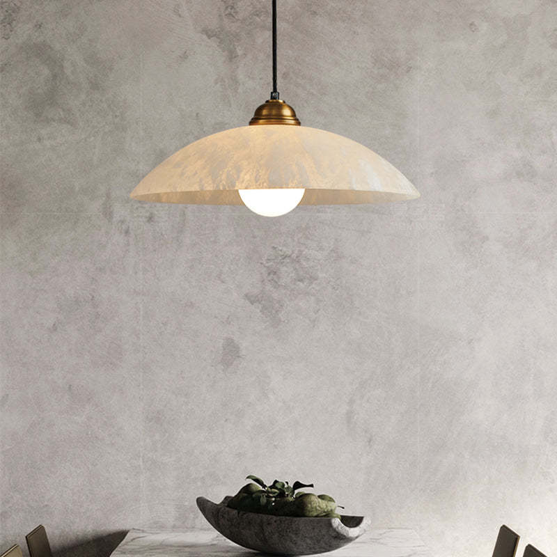 Marble Lorry Round Pendant Light For hat lampshade-Sylvia Space