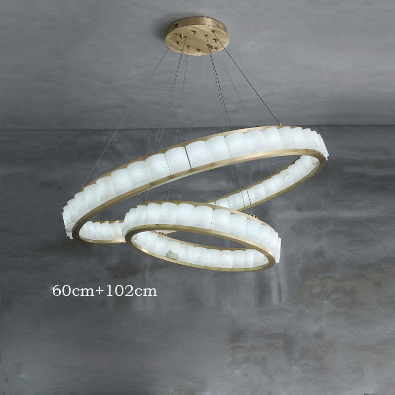 Marble Lorry Round Chandelier 23" 30" 40"-Sylvia Space