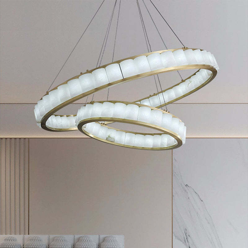 Marble Lorry Round Chandelier 23" 30" 40"-Sylvia Space