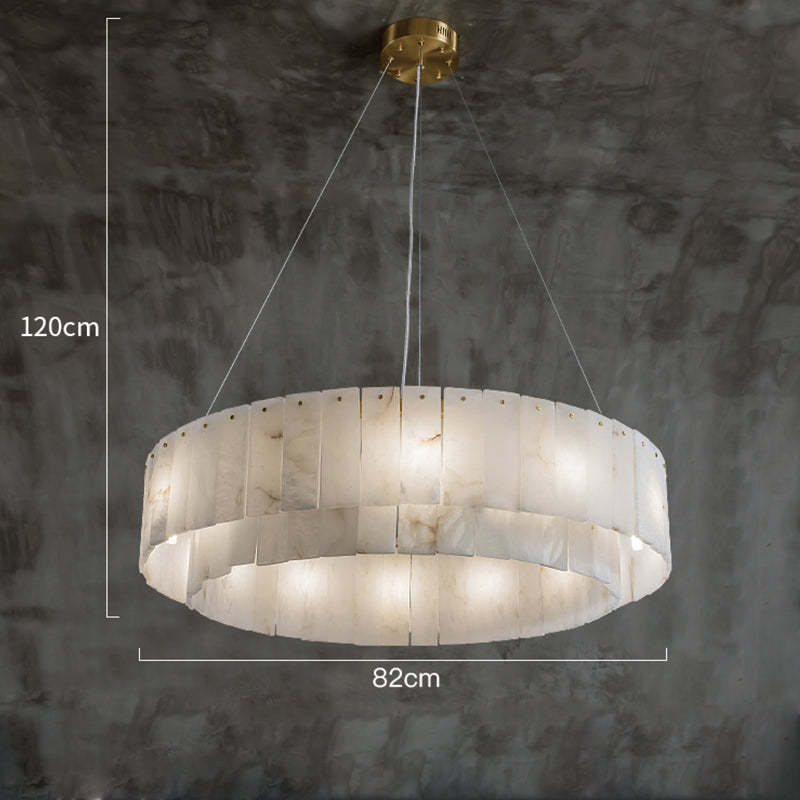 Marble Lorry 2-Tier Round Chandelier-Sylvia Space