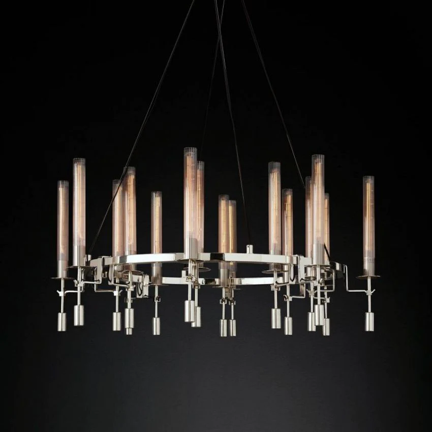 Fontanellee Round Chandelier 46"-Sylvia Space