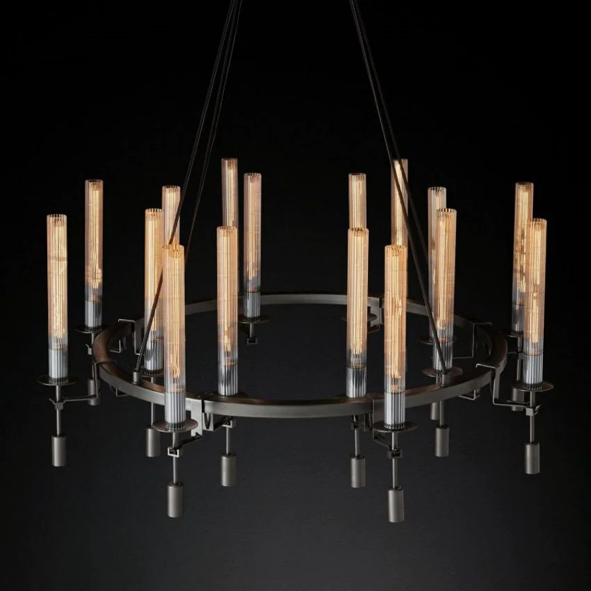 Fontanellee Round Chandelier 46"-Sylvia Space