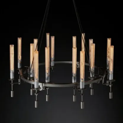Fontanellee Round Chandelier 46"-Sylvia Space