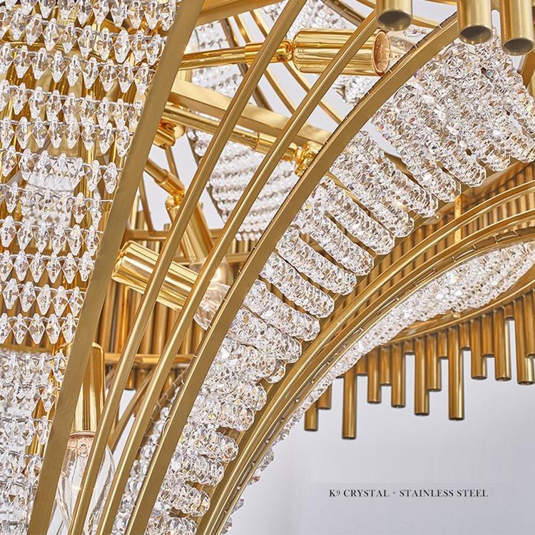 Adio Modern Multi-Tier Crystal Chandelier-Sylvia Space