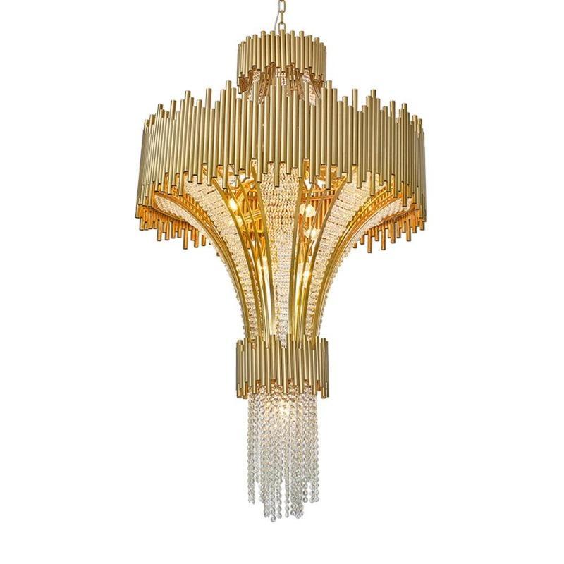 Adio Modern Multi-Tier Crystal Chandelier-Sylvia Space