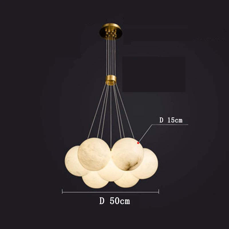 Alabaster Anne Ceiling Pendant 7/19 Lights