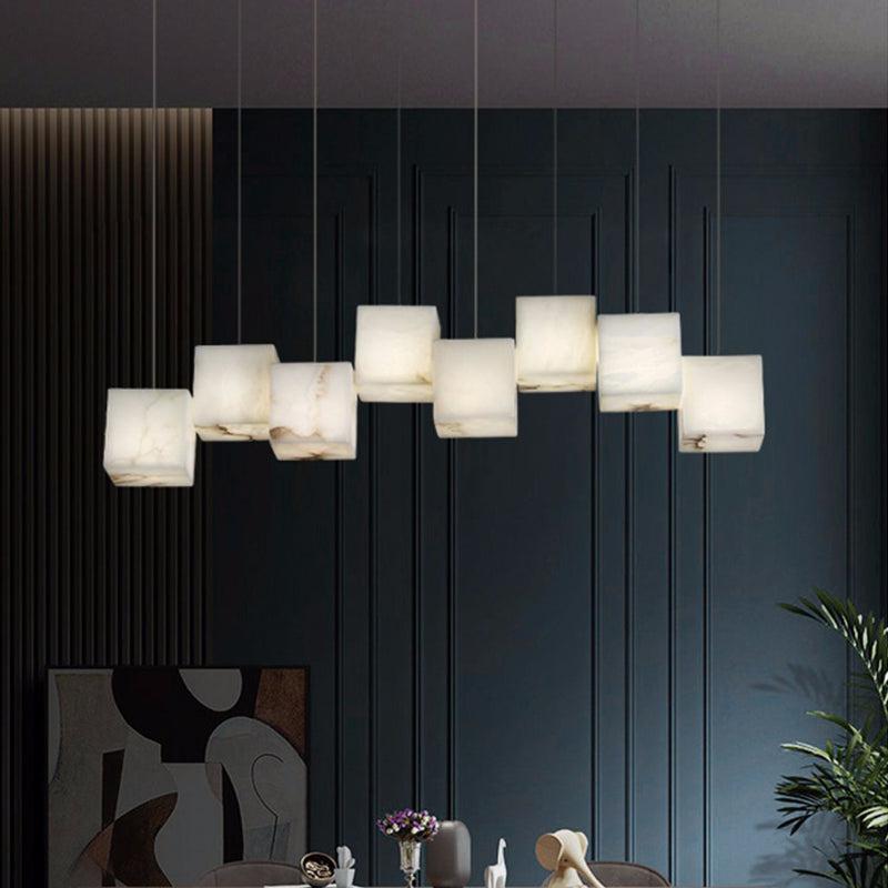 Marble Lorry Square Pendant Light-Sylvia Space