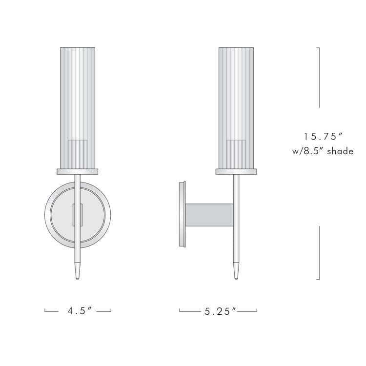 Industrialy Wind K9 Crystal Candlestick Wall Sconce-Sylvia Space