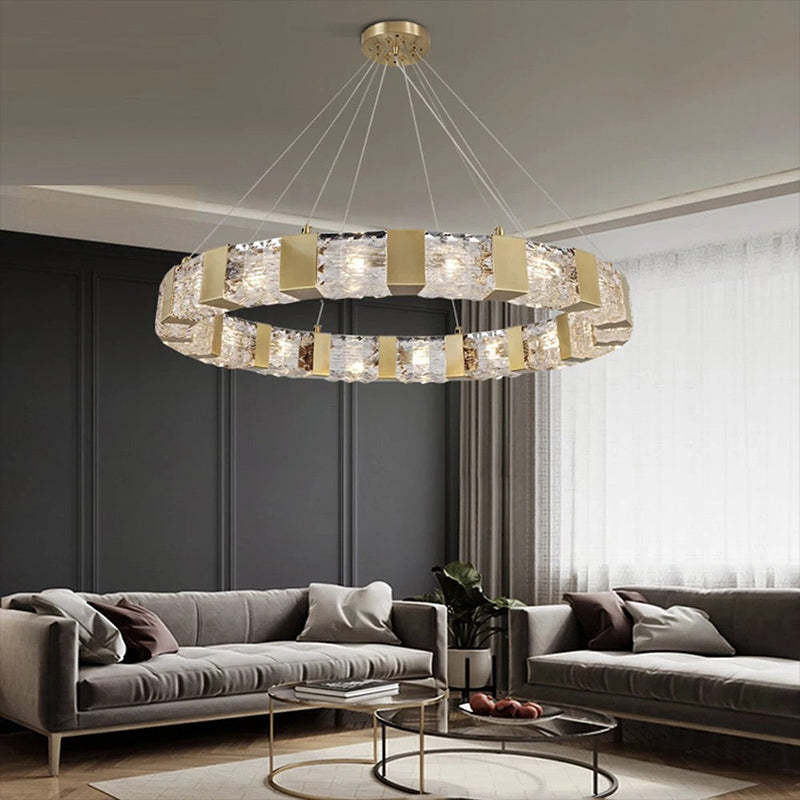 Aniny Round Crystal Chandelier-Sylvia Space