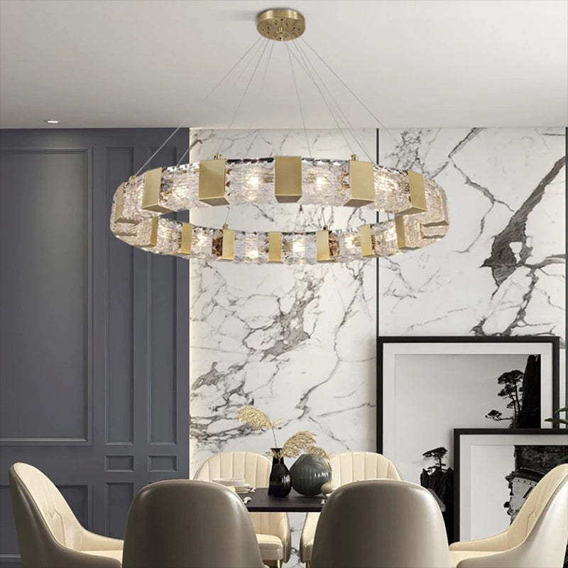 Aniny Round Crystal Chandelier-Sylvia Space