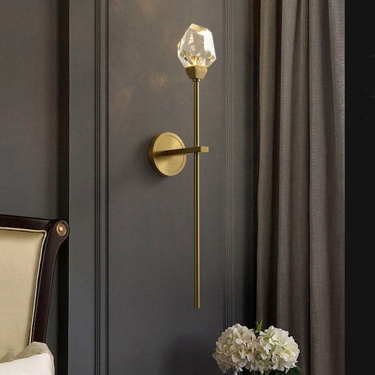 Modernity Crystal Masonry Linear Wall Sconce-Sylvia Space