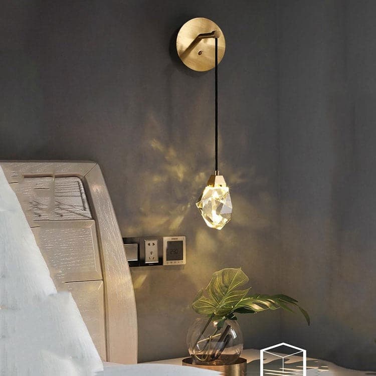 Modernity Crystal Masonry Wall Sconce Using Cord-Sylvia Space