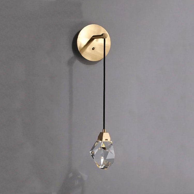 Modernity Crystal Masonry Wall Sconce Using Cord-Sylvia Space