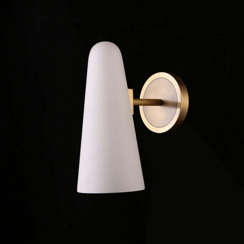 Auroral White Ceramic Single Shad Wall Light