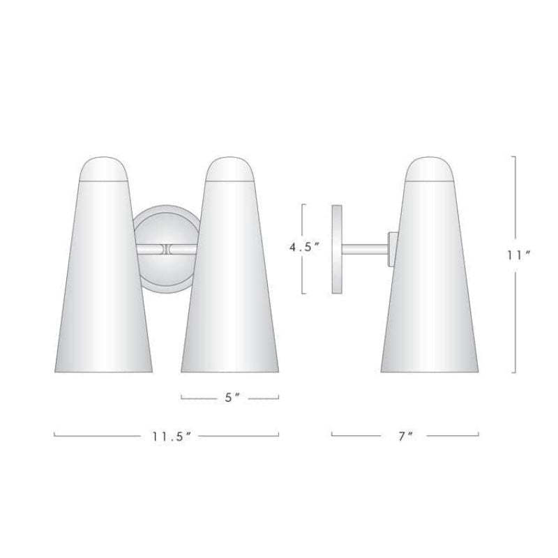 Beoss White Ceramic Double Shad Wall Light