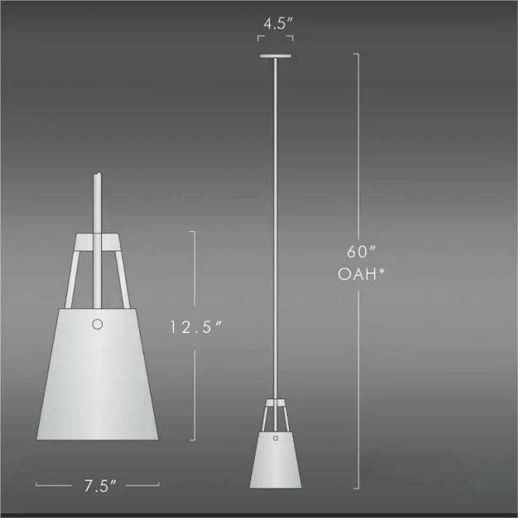 Echol Pendant 60" H  7.5" D-Sylvia Space