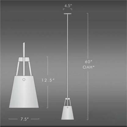 Echol Pendant 60" H  7.5" D-Sylvia Space