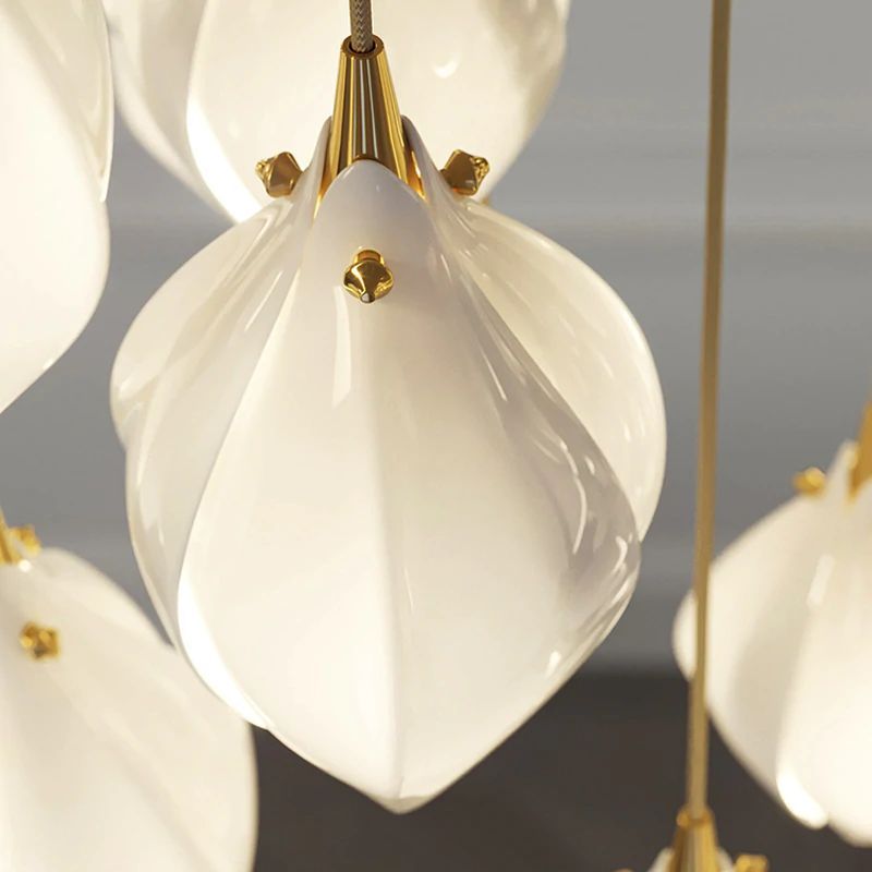Bloomo Ceramic Chandelier-Sylvia Space