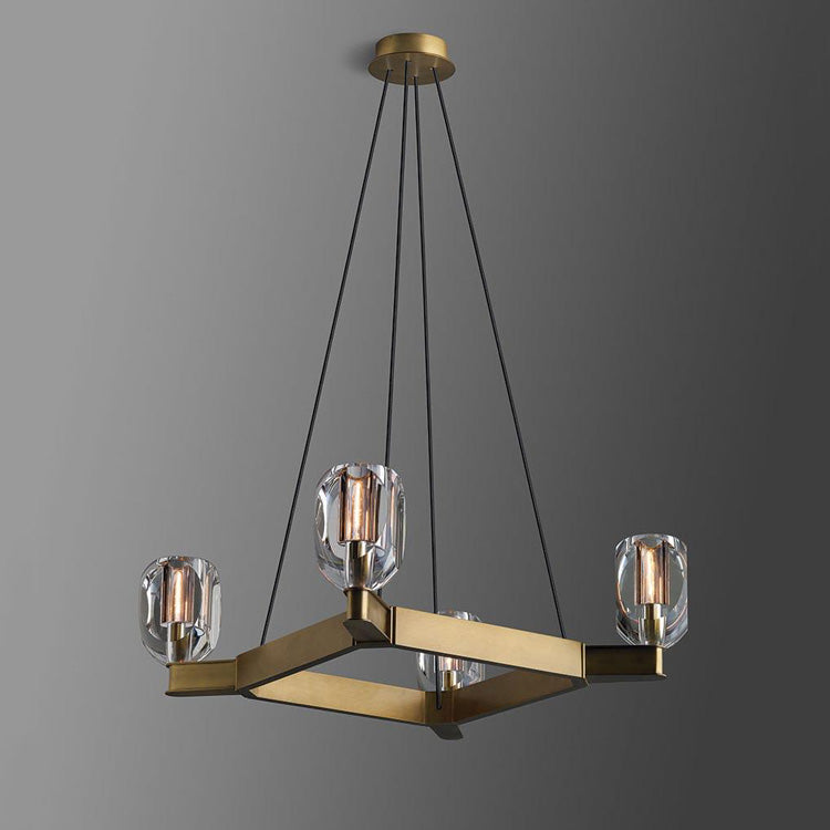Contastay Crystal Square Chandelier 36"-Sylvia Space