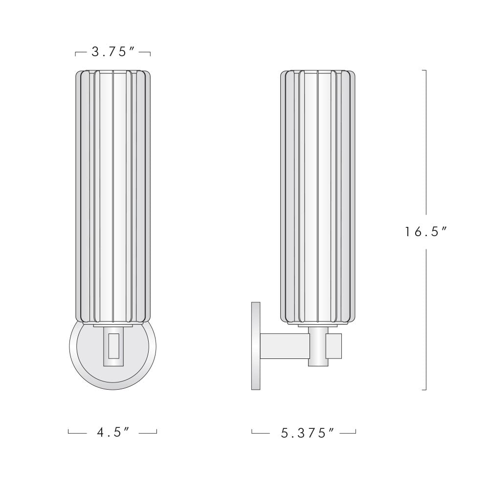 Gabrielley Wall Sconce Brass-Sylvia Space
