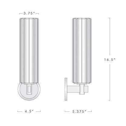 Gabrielley Wall Sconce Brass-Sylvia Space