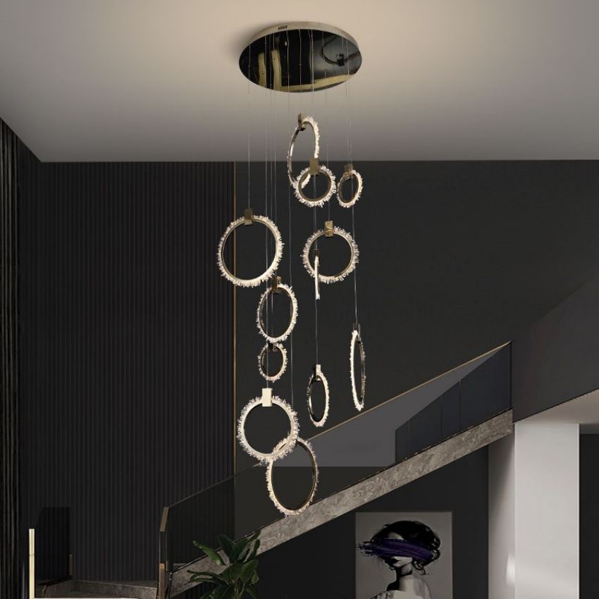 Daltryee 12 Rings Chandelier-Sylvia Space
