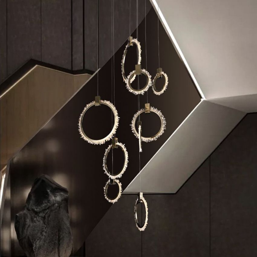 Daltryee 12 Rings Chandelier-Sylvia Space