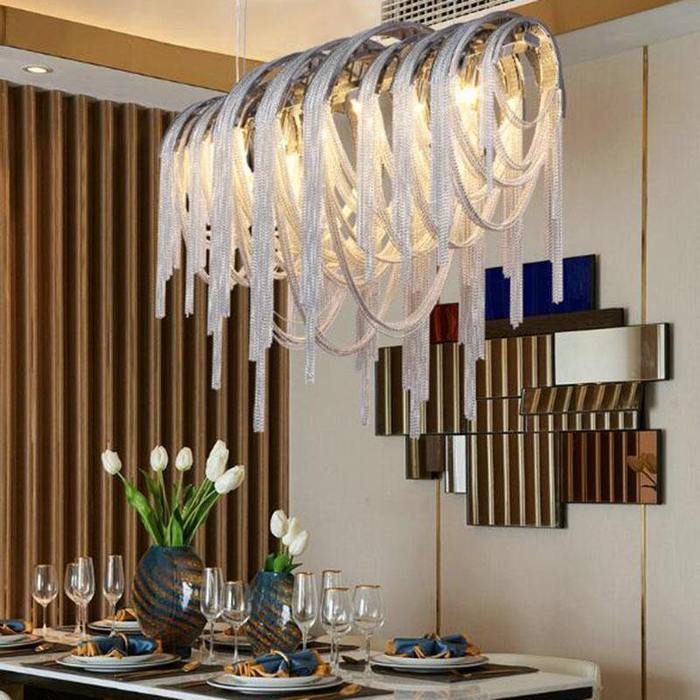 Doronth Cadena Chain Tassel Modern Chandelier-Sylvia Space