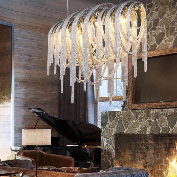 Doronth Cadena Chain Tassel Modern Chandelier-Sylvia Space