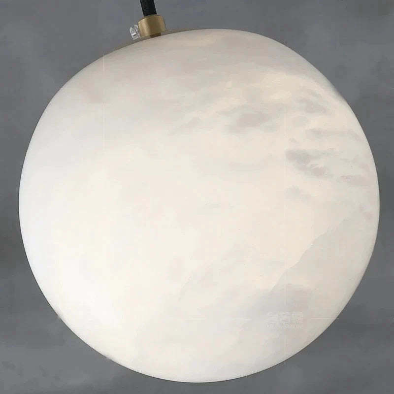 GLOOW Alabaster Ball Pendant Light For Kitchen Island