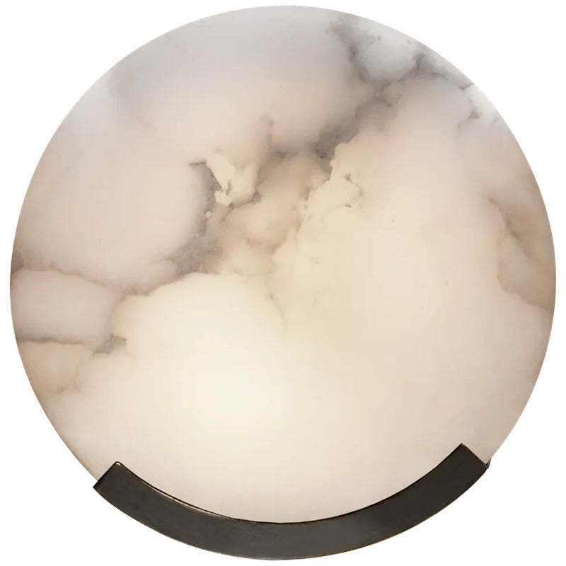 GLOOW Alabaster Round Wall Sconce