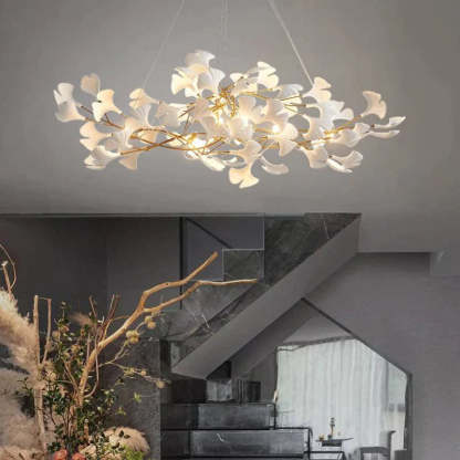 Ceramicy Gingko Linear Branch Chandelier-Sylvia Space
