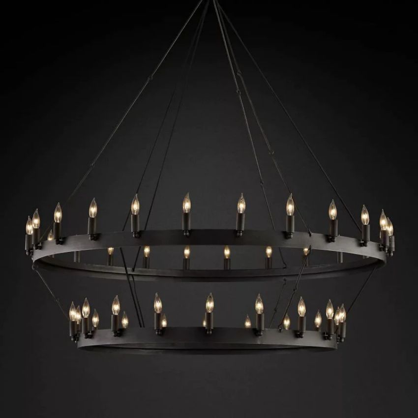 Caminy Vintage Candelabra 2-Tier Chandelier