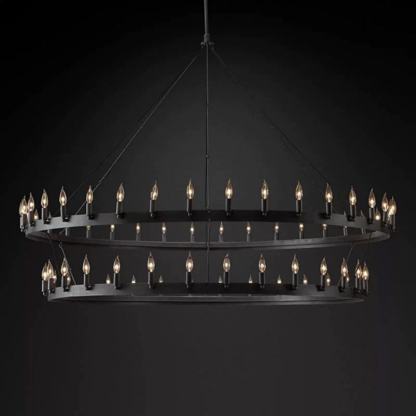 Caminy Vintage Candelabra 2-Tier Chandelier