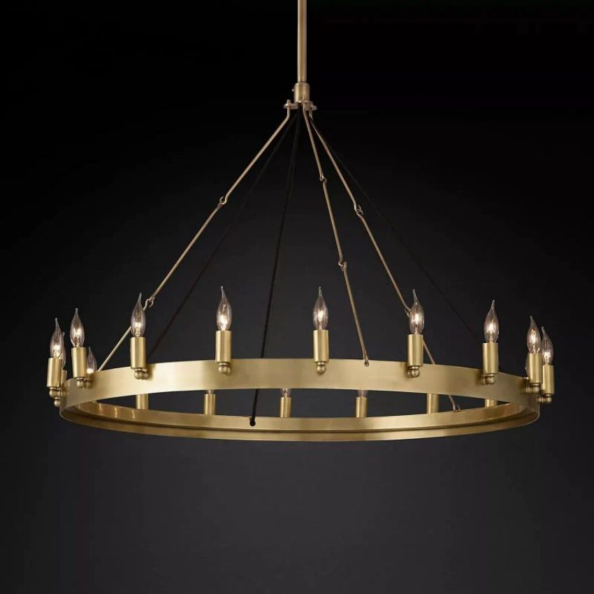 Caminy Vintage Candelabra Round Chandelier
