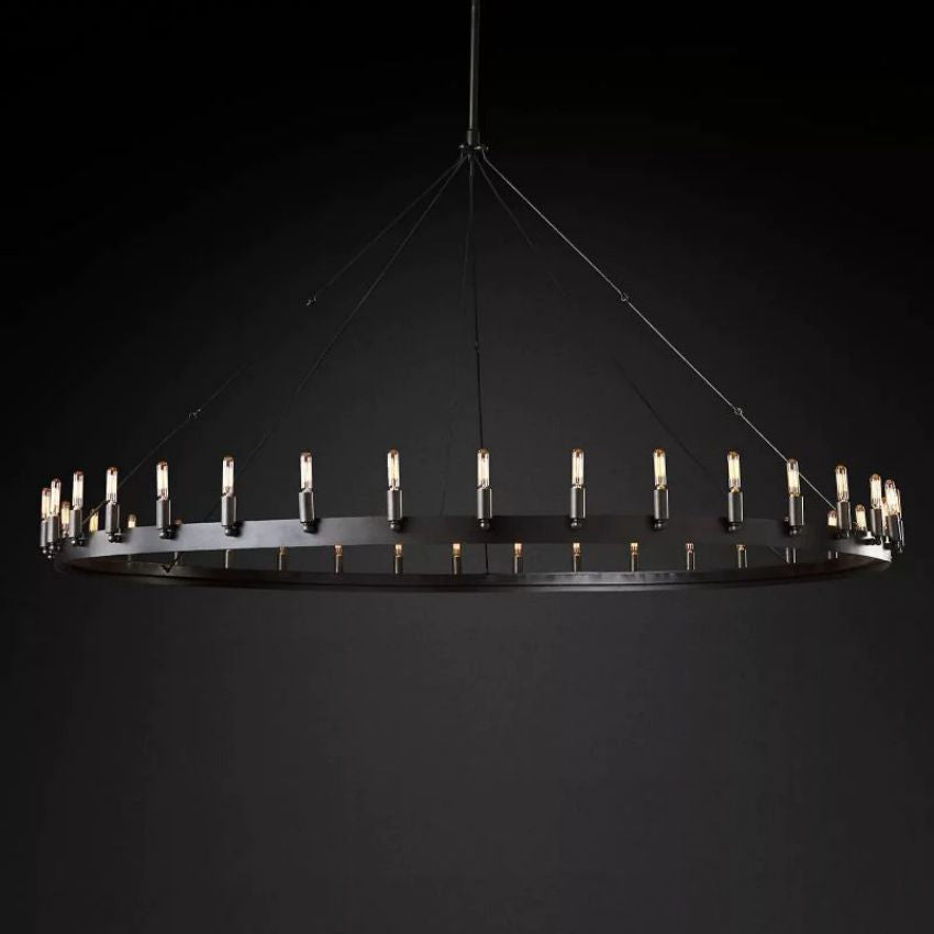 Caminy Vintage Filament Round Chandelier