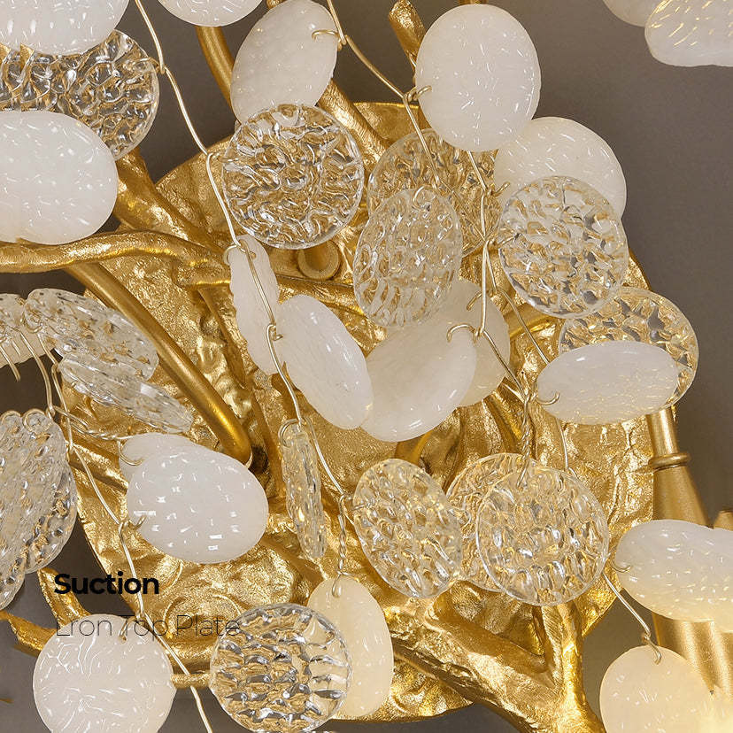 Krisannay Blossom Petal Branch Wall Sconces-Sylvia Space