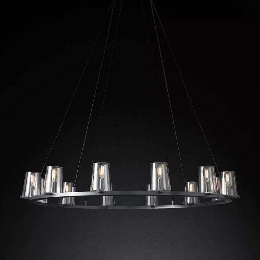 Kuseay Glass Round Chandelier 48"